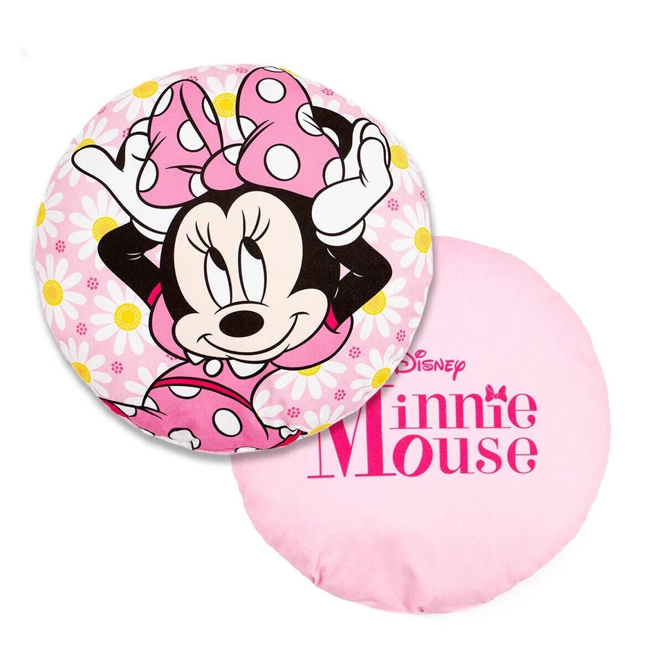 Cuscino Arredo Rotondo Disney Minnie Mouse Prodotto Ufficiale In Stampa Digitale - Immagine 3 di 3