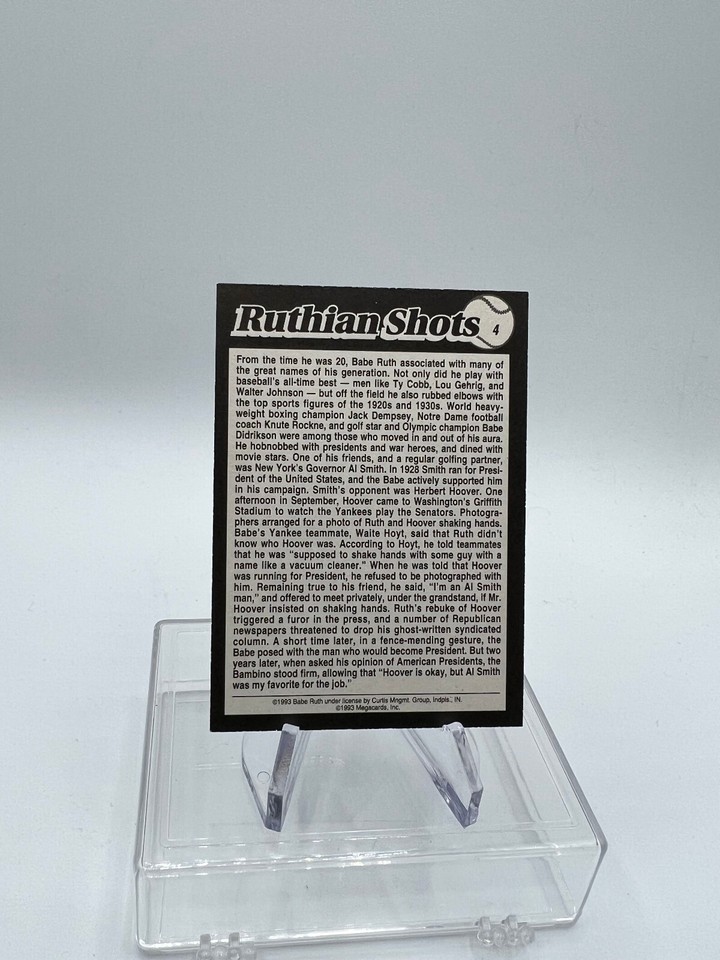 1993 Megacards Babe Ruth Babe Ruth Ruthian Shots #4 | eBay