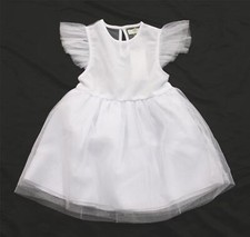 Mango Girl's Tulle Skirt Angel Flared Midi Dress CG2 White Size 3-4 NWT