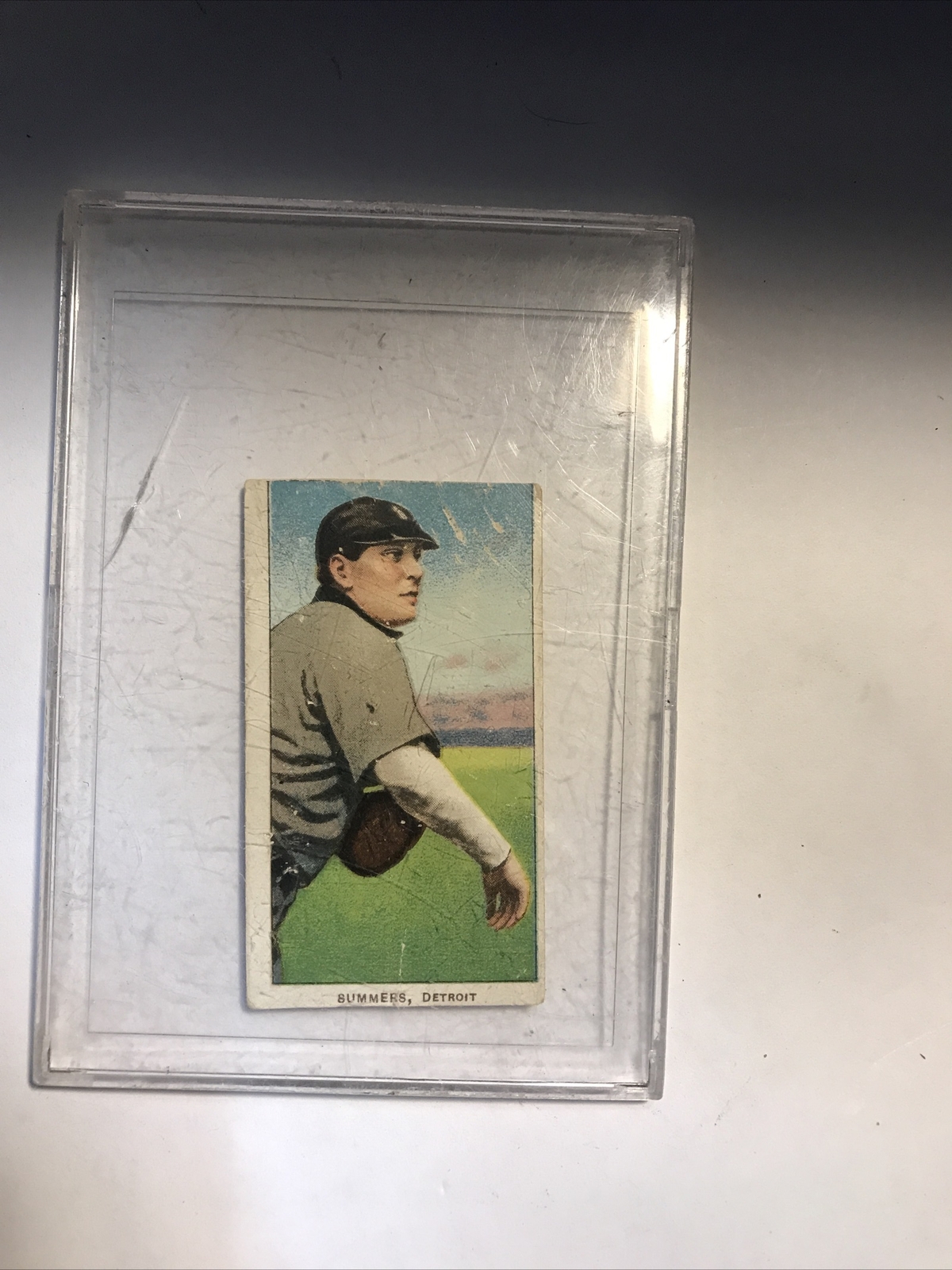 Vintage 1909-11 T206 Set-Break Ed Summers Piedmont AUTHENTIC RARE S182