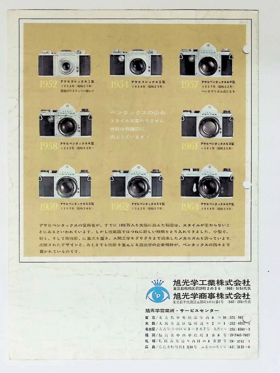 1964 Asahi Pentax Camera Brochure Pamplet Japan | eBay