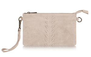 small clutch bag with wrist strap