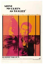 Bullitt 1968 - Steve McQueen - Vintage Classic Movie Poster