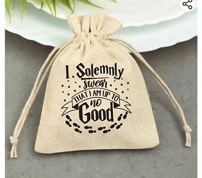 HappyBeeCo I Solemnly Swear That I Am Up To Good Favour Bags Cloth Cotton...