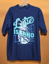 Tommy Bahama Boys MEDIUM SHORT Sleeve Swim Shirt Blue