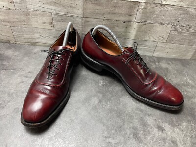 Allen Edmonds Belgium Dress Oxford Men Shoes Red 10 AAA Leather Lace Up Comfort