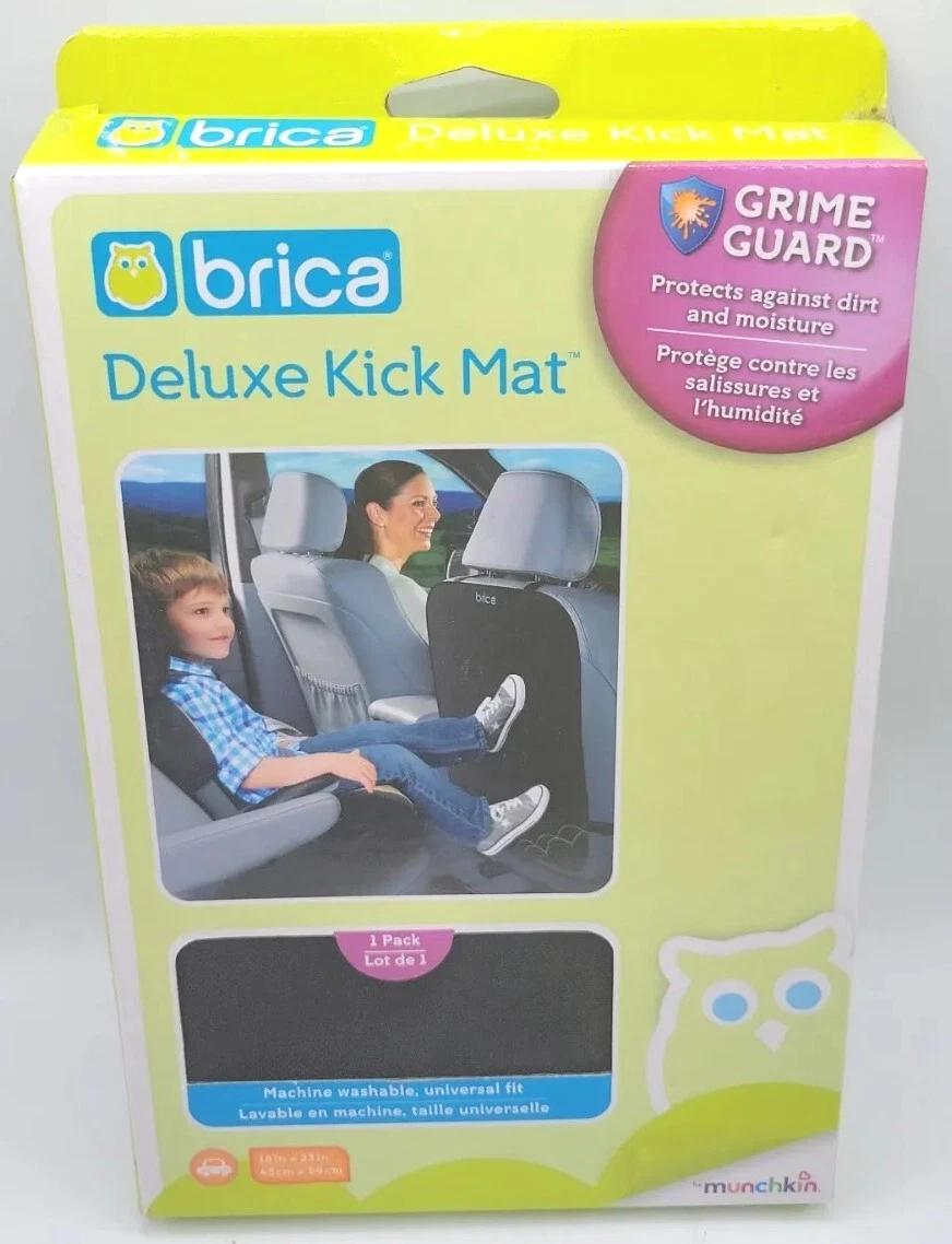 Brica Deluxe Car Seat Kick Mat. NIP. By Munchkin. Black