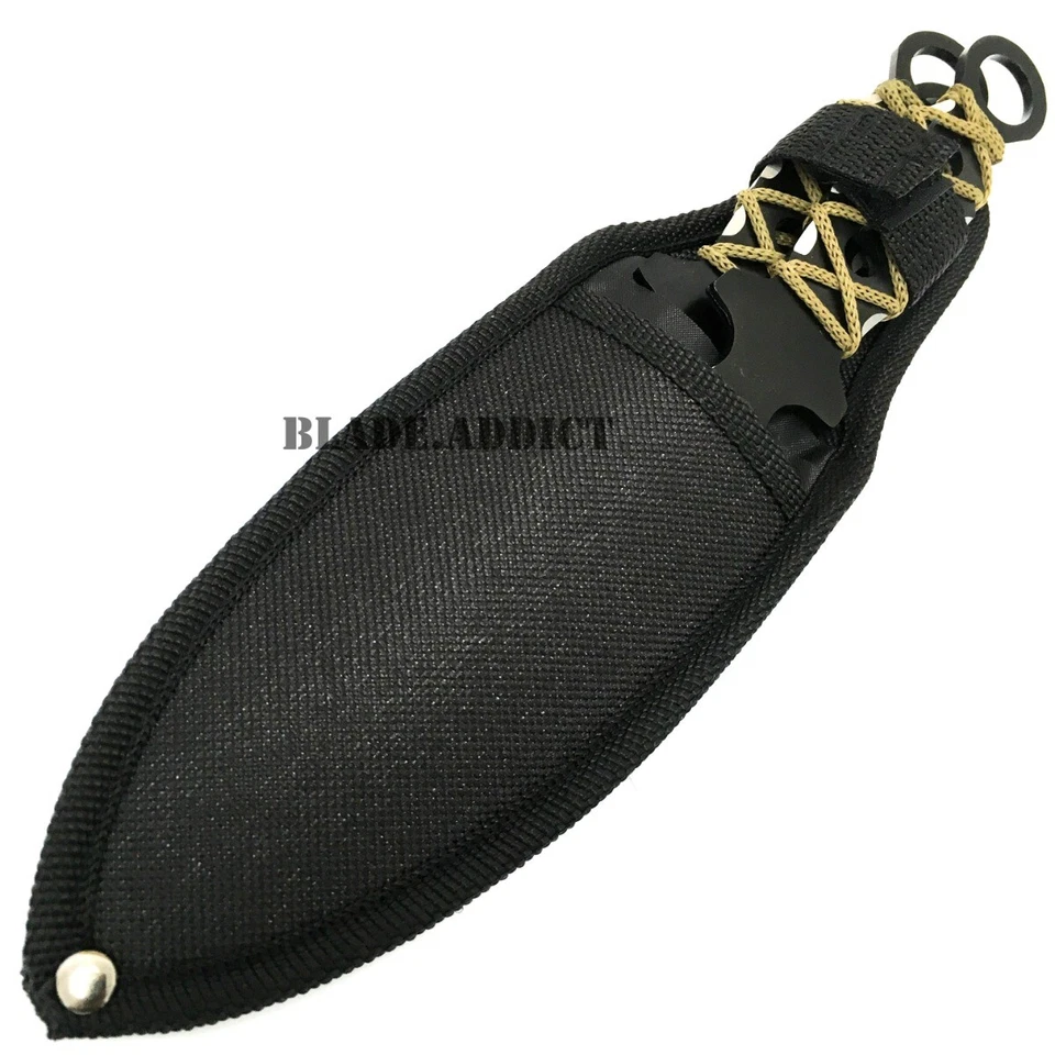 JUEGO DE CUCHILLOS DE LANZAMIENTO NINJA Táctico Combate Caza Kunai de 3 piezas con Estuche de Nylon Foto 4 de 4