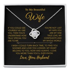 To My Wife Necklace, Vanlentines Gifts For Women, Anniversary Gift For Wife
