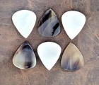 Set of 6 Real Exotic buffalo horn and Camel Bone guitar picks plectrums