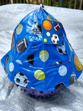 CHILD/TODDLER RAIN/SUN/BEACH BUCKET VINYL HAT ONE SIZE FITS MOST  NWT  SPORTS