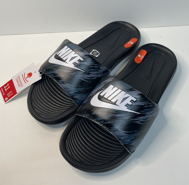 Nike Men's Victori One Slide Print Sandal Black Pure Platinum CN9678-009 Size 12 for sale online 