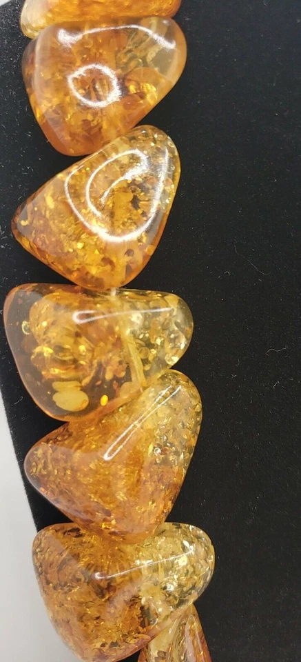 Baltic Amber Natural Rugged Nuggets, Statement Necklace 20" Such a Beauty - Image 3 of 4