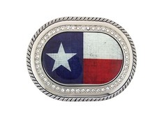 Men Women New Cowboy Cowgirl Rodeo Western State Texas USA Flag Belt Buckle