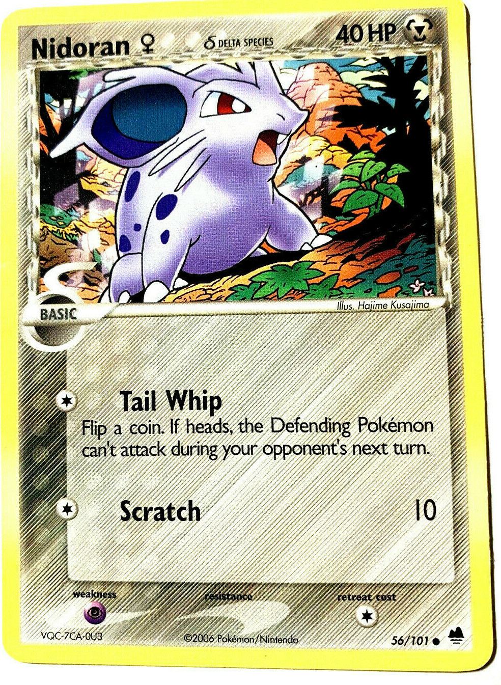 NIDORAN - 56/101 - EX Dragon Frontiers - Common - Pokemon Card - 2006 - LP-NM