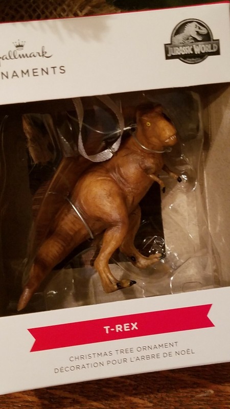 Hallmark Ornament  Red Box  ~  T-REX  -  JURASSIC WORLD