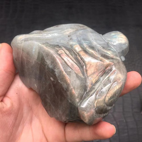 Natural Rainbow Labradorite Crysta Carved Maitreya Buddha Healing Reiki Deco 1Pc - Picture 4 of 23