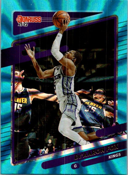 2021-22 Donruss #126 De'Aaron Fox Holo Teal Laser