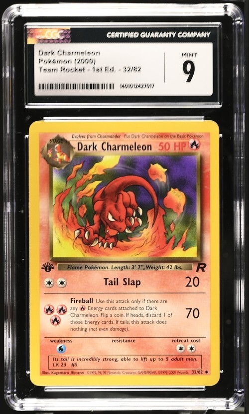 CGC 9 Dark Charmeleon 32/82 Pokémon Team Rocket 1st Edition