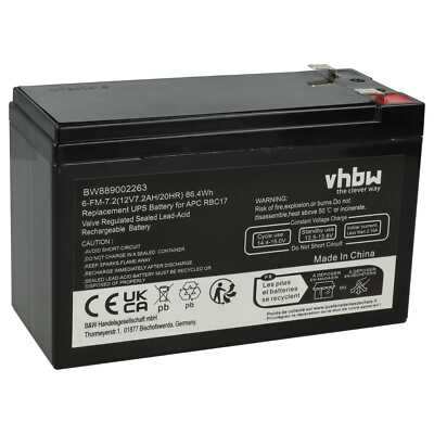 Akku Batterie USV für APC Back-UPS ES Back-UPS CS Back-UPS 515-970 7,2Ah 12V AGM