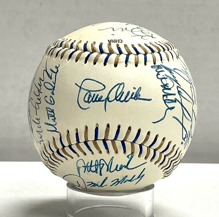 2000 Houston Astros Team Signed Logo Baseball BAS Beckett (29