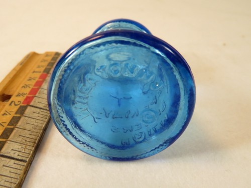 Wheaton Lighthouse Blue Miniature Bottle Cape May NJ 3 inch 1971 - Picture 4 of 4