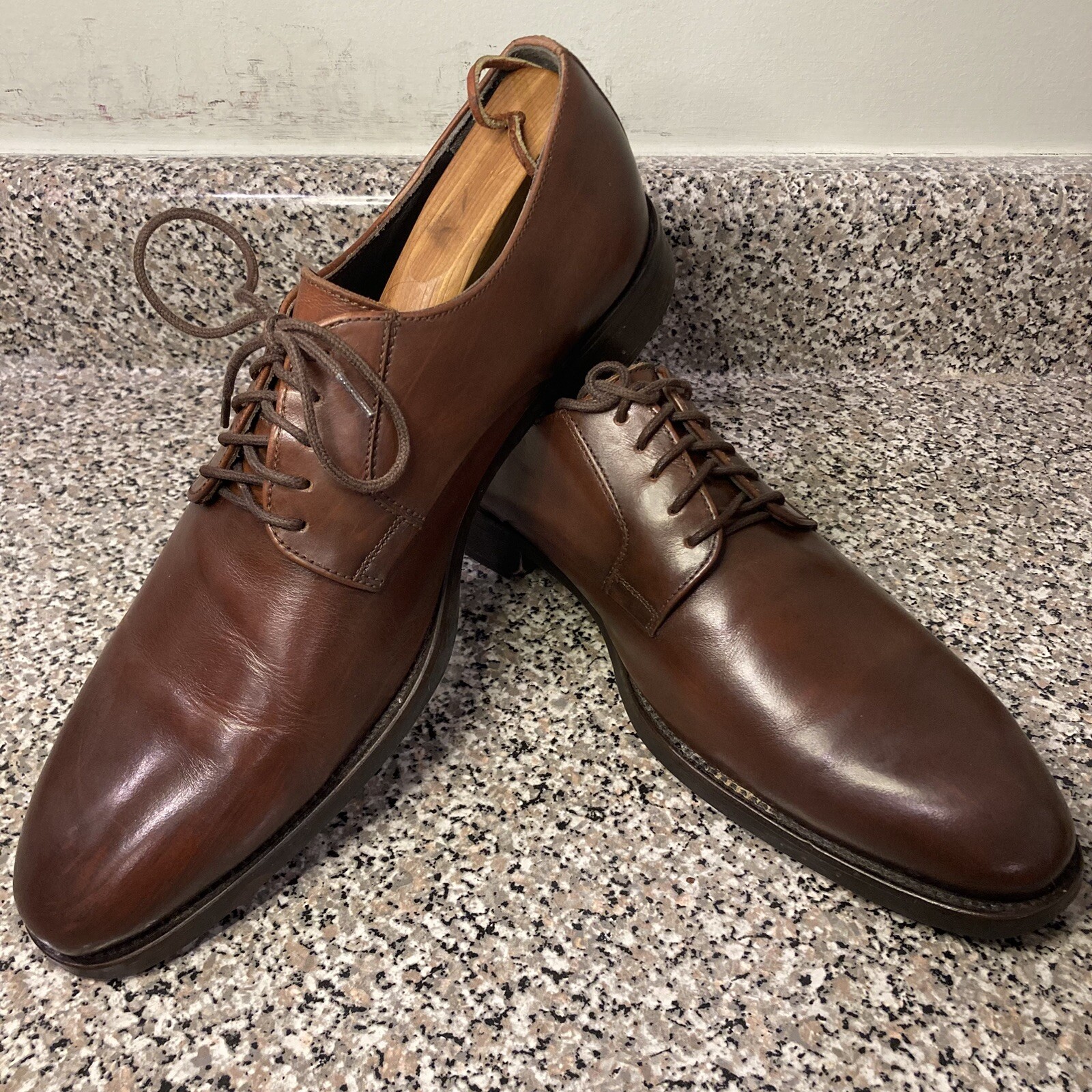 SAOLA TO BOOT NEW YORK BRAMPTON Derby in pelle marrone 9M Made in Italy