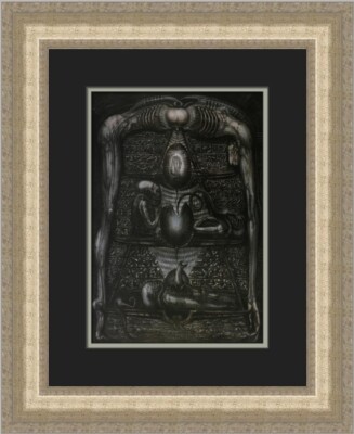 H.R. HR Giger Hieroglyphs Custom Framed Print