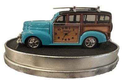 Fossil Limited Edition Timepiece Desk Clock ML2085 - Woody / Surf - Metal Read