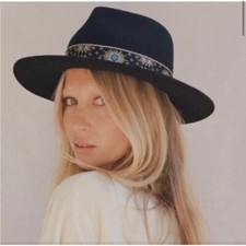 Lack of Color The Phoenix Women's S Black Wool Fedora with Vintage Ribbon 190