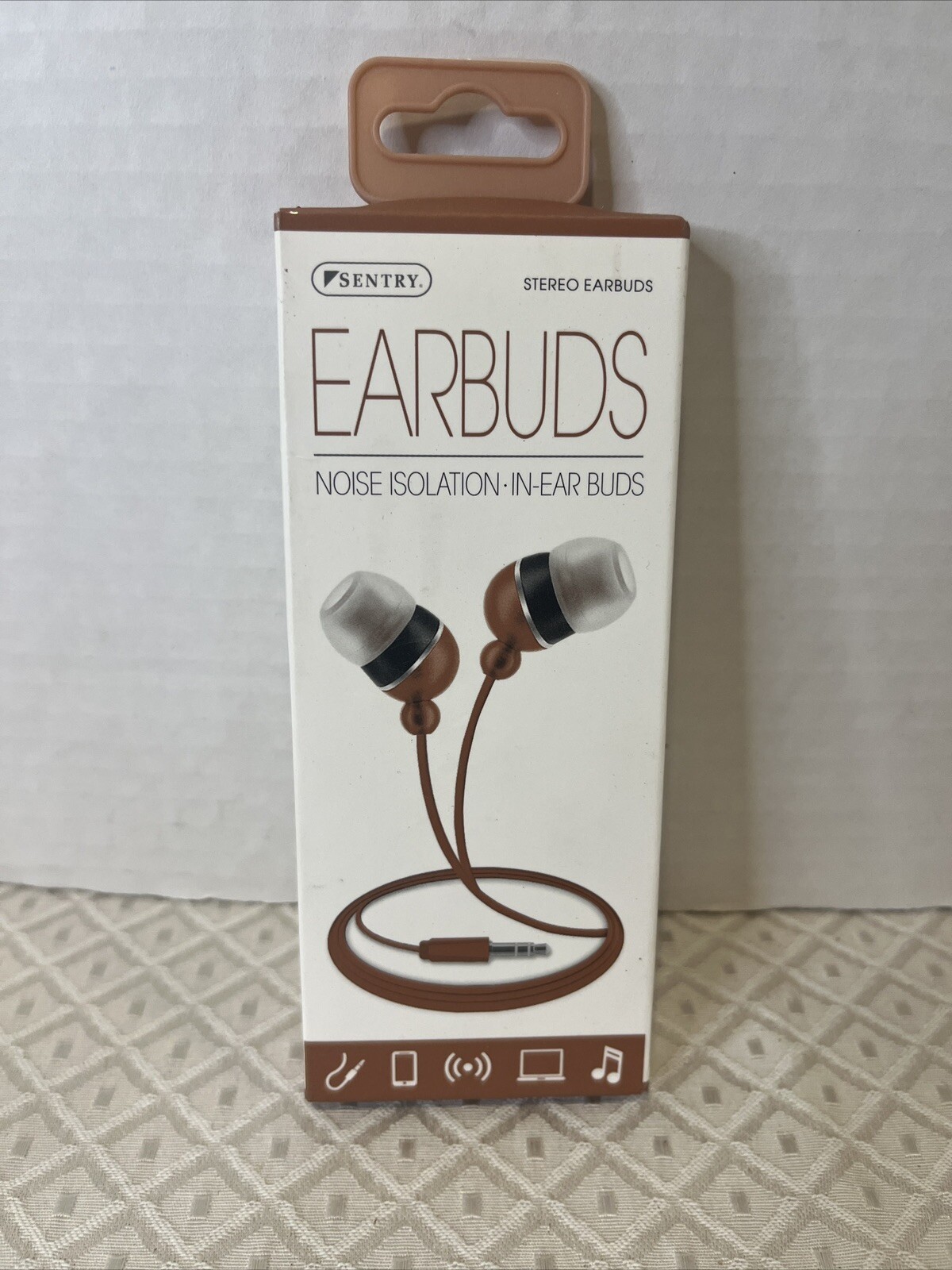SENTRY Stereo Noise Isolation Earbuds, 3.5mm Plug, 4' Cord, PROTECT YOUR BRAIN!