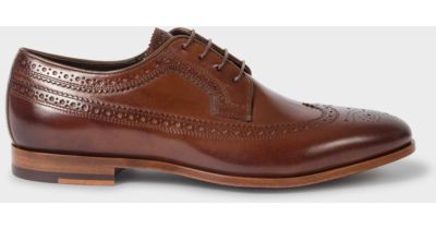 PAUL SMITH Brown Leather Brogues Wells Shoes US8 UK7 EU41  display picture 3