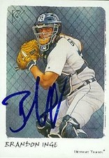 Brandon Inge autographed Baseball Card (Detroit Tigers) 2002 Topps Gallery #151