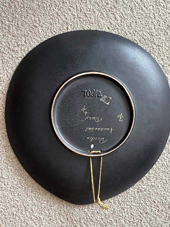 Ruscha Wandteller mit Reihern, handbemalt ,signiert !!! - Bild 2 von 2