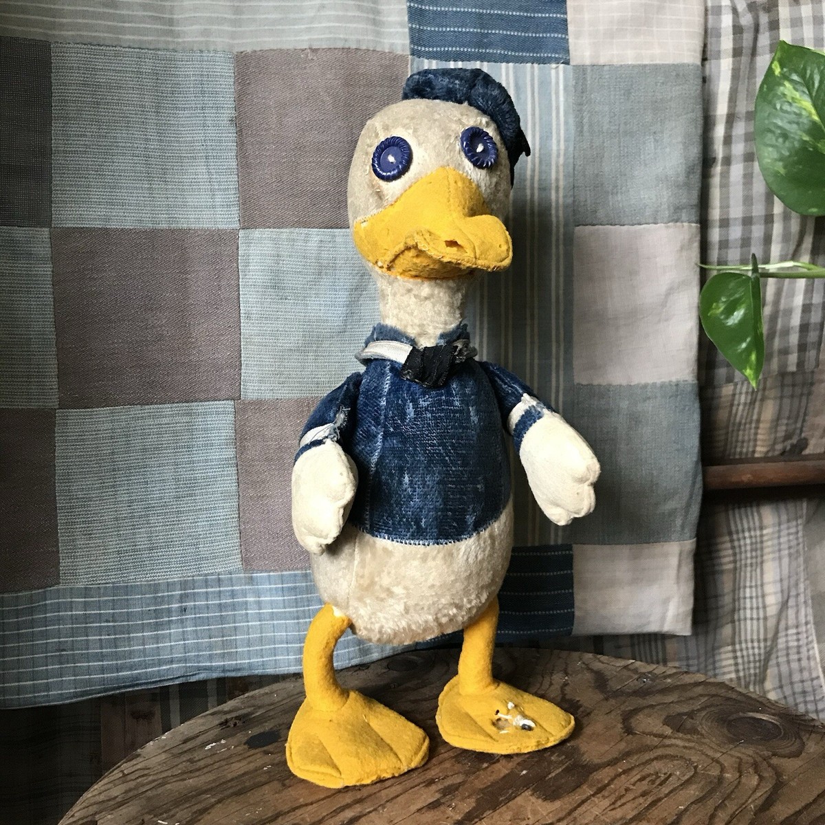 Vintage Rare Donald Duck Stuffed Doll 1930s 1940'S Hand Made