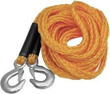 1" x 20' Tow Rope with Forged Hook Braided Polypropylene 4500 Lb Capacity,TR1x20