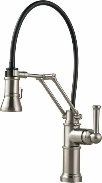 Brizo Artesso Single Handle Articulating Kitchen Faucet - Stainless
