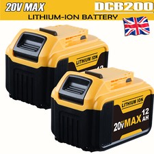 2PC DCB204 20V Max Li-Ion Battery XR 12AH DCB182 DCB200 DCB203 DCB184 for Dewalt
