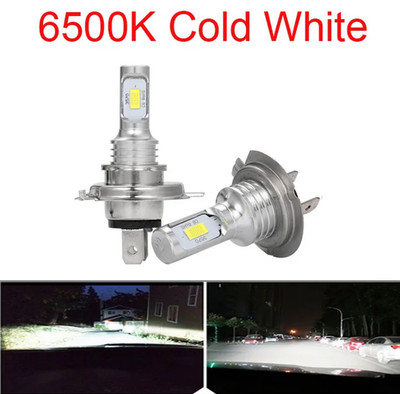 2Pcs H7 LED Headlight Bulbs SH1 H3 H11 H4 H6 20000LM 12V 6000K Auto Hi/Lo Beam