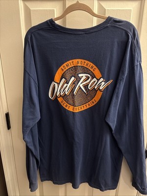Old Row Tshirt Mens XL Blue Pocket Tee Admit Nothing Deny Everything
