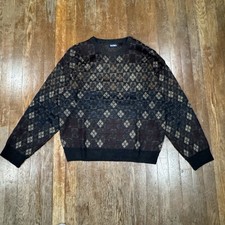 Puritan Vintage Classic 90s Boxy Cottage Grandpa Knit Sweater Acrylic Mens Med