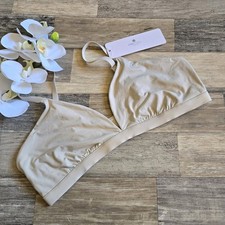 Crz Yoga Beige Unlined Wirefree Sports Bra Bralette XL NWT