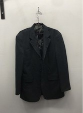 Stafford Men's Black Microfiber 3-Button Blazer Sport Coat Jacket