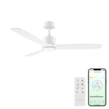 Madera Collection Smart 3-Blade 52in Ceiling Fan 2700K-6000K CCT Selectable L...