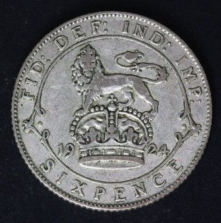 GREAT BRITAIN 6 Pence 1924 Silver 0.500 George V. VF 3925