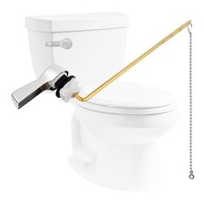 Universal Front Mount Metal Toilet Handle Kit, Brass Toilet Tank Flush Lever ...