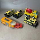 LOT of vintage Vtg 1970s Tiny Tonka Toys Pressed Steel Trucks Tractors cement