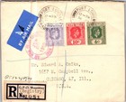 1950 Registered Port Louis Mauritius Airmail cover To Chicago Illinois IL USA — photo 1