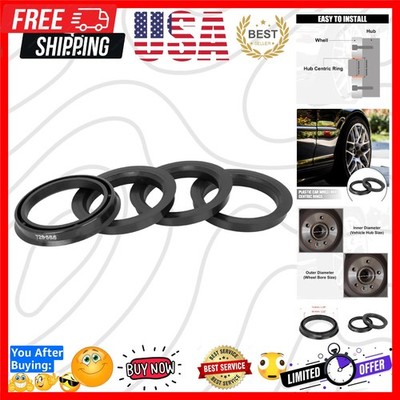 4pcs Plastic 72.6mm OD to 56.1mm ID Car Hub Centric Rings Wheel Bore Center S...