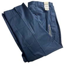 Perry Ellis Portfolio Premium Flex Twill Mens Dress Pants Navy 44x30 Flat Front